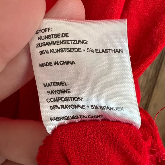 TongKiKi Women's Wrap Front Loose Fit Short Sleeve V Neck Top - Picture 3 of 4